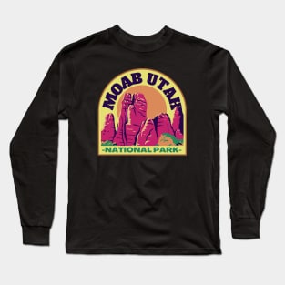 Retro Moab Utah Long Sleeve T-Shirt